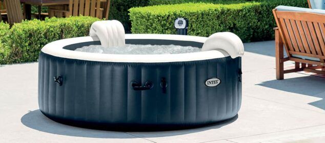 PureSpa Intex spa gonflable à bulles 6 places éclairage LED luxe