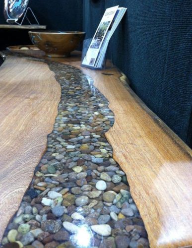table zen résine epoxy bois
