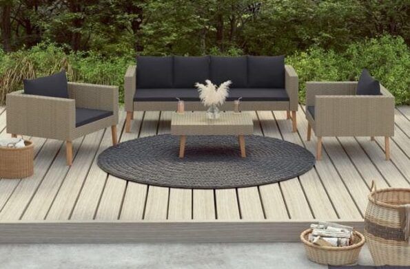 salon de jardin vidaxl 4pcs