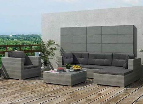 salon de jardin vidaxl 6pcs